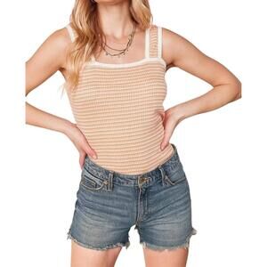 NEW SUGARFOX square neck tank top in orange